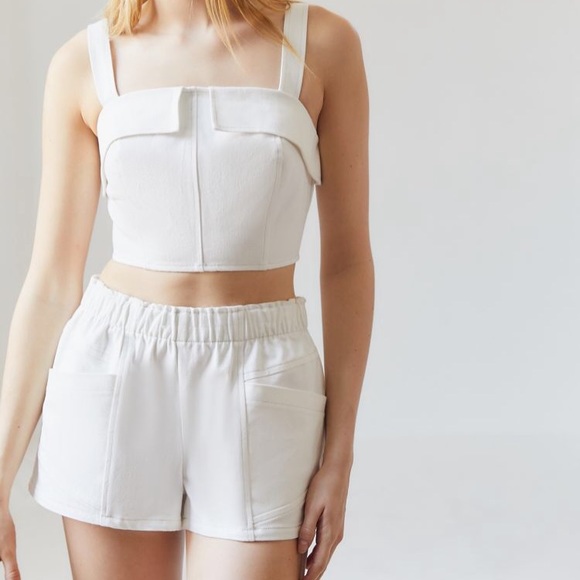 White Denim Short Set - Picture 5 of 5